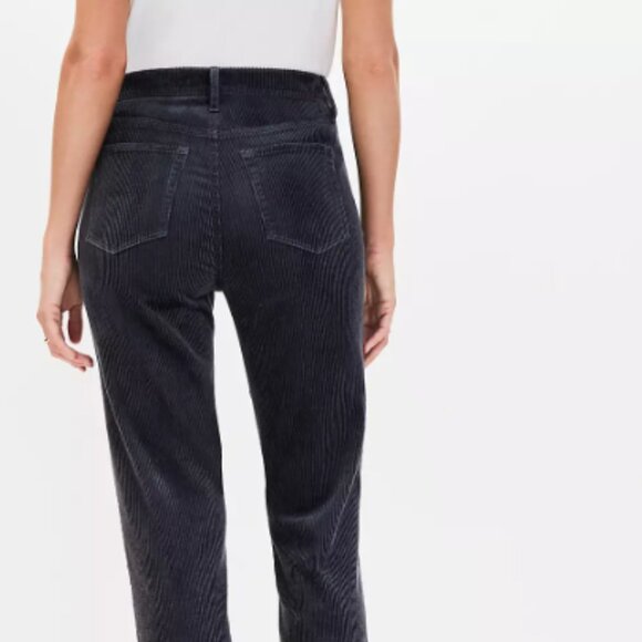 LOFT Brand Women’s Coastal Grey Straight Corduroy Pants Size 28 NWT - Picture 3 of 3